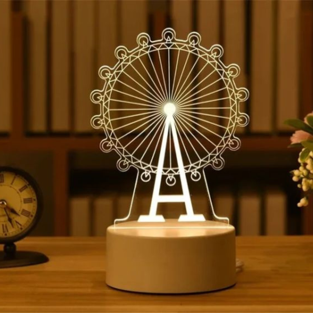 GearUP Acrylic Multicolor Night Lamp (Ferris Wheel)
